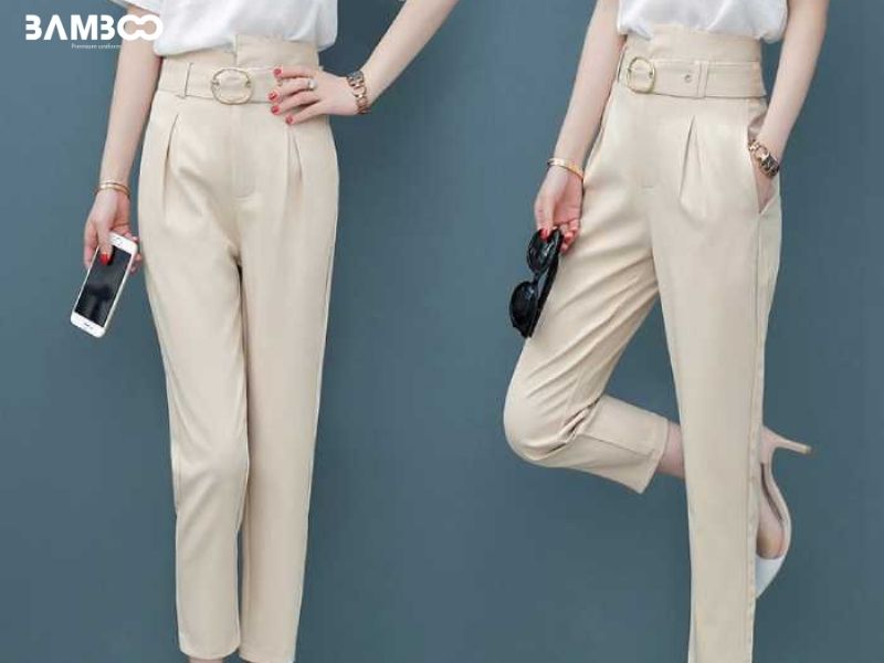 Quần tây công sở nữ lưng cao
