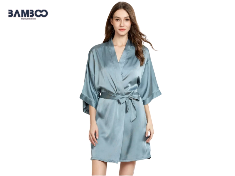 Các chất liệu may áo choàng spa phổ biến gồm cotton, microfiber, bamboo và waffle