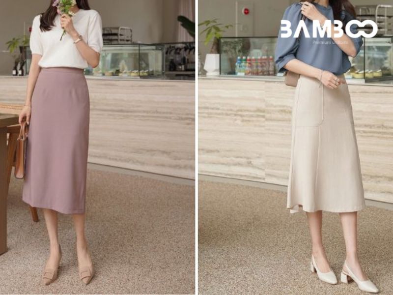 Chân váy công sở thanh lịch, chuyên nghiệp, khả năng mix đồ linh hoạt