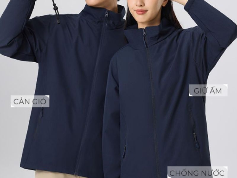Đồng phục áo khoác chống nước xanh đen