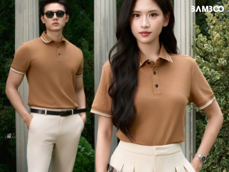 Cách phối đồ với áo polo đồng phục vải cafe khử mùi