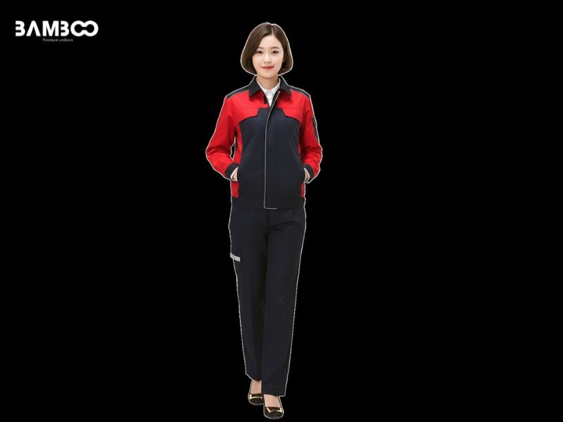 Chi phí may áo khoác bảo hộ nam nữ đỏ đen phụ thuộc vào sự tổng hòa của nhiều yếu tố sản xuất và yêu cầu riêng biệt của từng doanh nghiệp