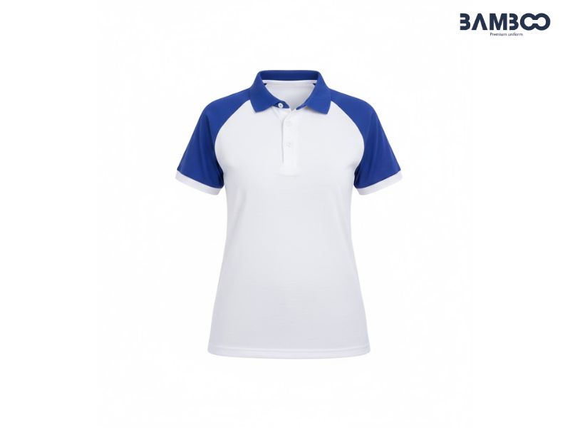 Chi phí may áo polo trắng viền xanh dương phụ thuộc vào vải, số lượng và thiết kế