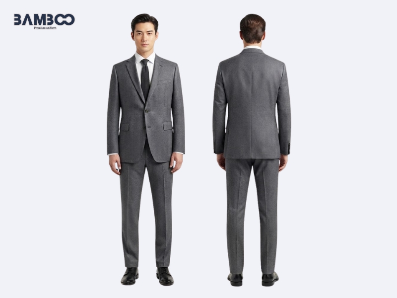 Chi phí may vest nam Bamboo xám khói phụ thuộc chất liệu, thiết kế và số lượng