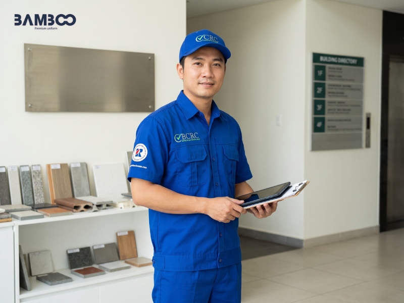 Chi phí may bộ quần áo kỹ thuật viên đăng kiểm Bình Chánh phụ thuộc chất liệu, thiết kế, số lượng và yêu cầu in thêu
