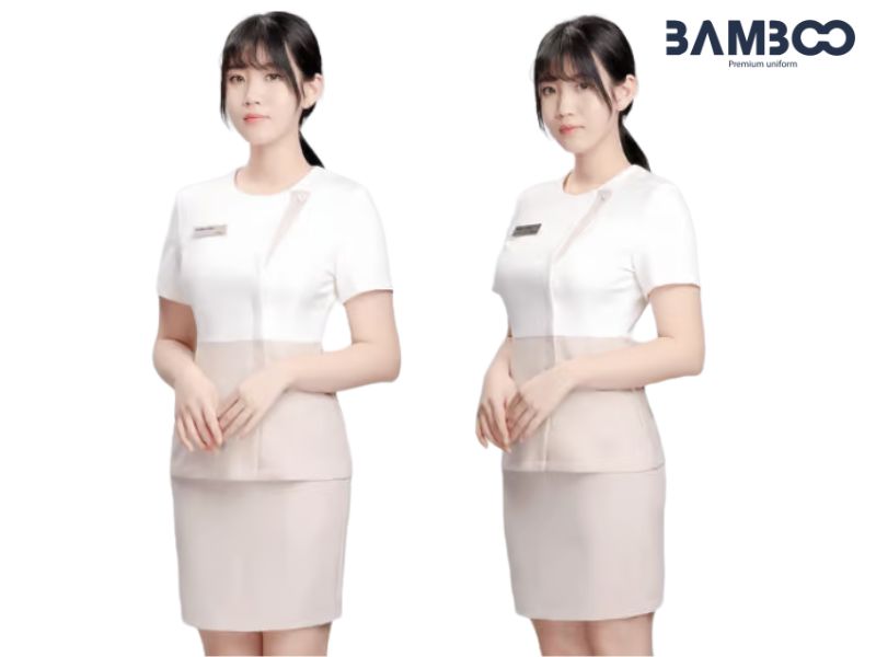 Chi phí may vest nữ trắng be phụ thuộc vải, thiết kế, số lượng, kỹ thuật, phụ kiện, thời gian