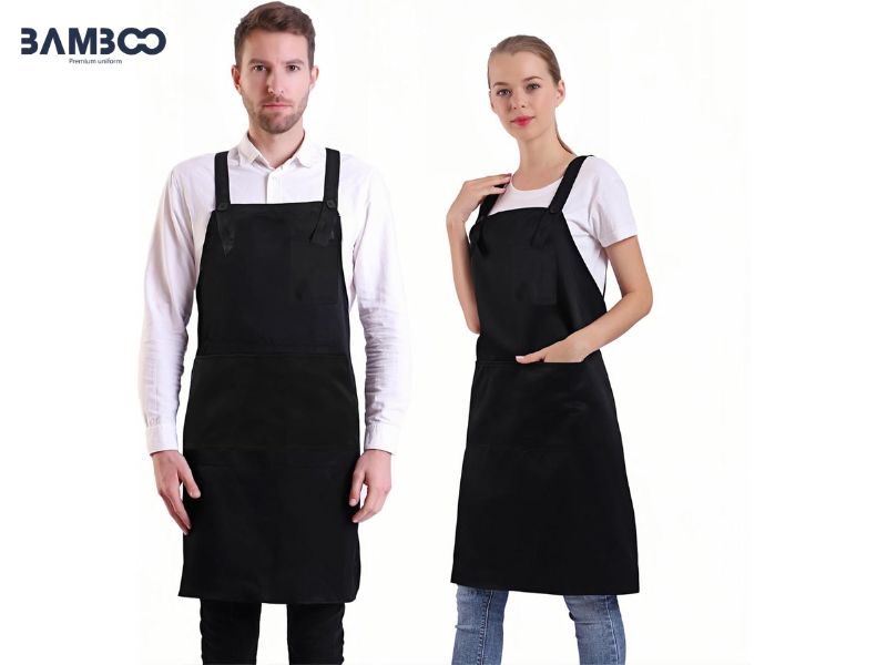 Chi phí may tạp dề yếm đen thay đổi theo chất liệu, thiết kế và số lượng đặt may