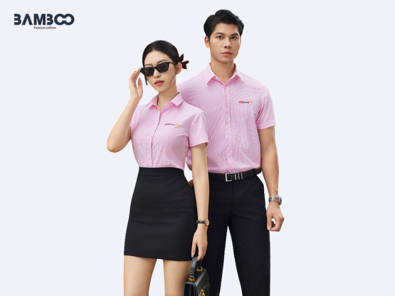 Đồng phục sơ mi công sở mùa hè thoáng mát, hiện đại, giúp đội ngũ chuyên nghiệp và đồng bộ