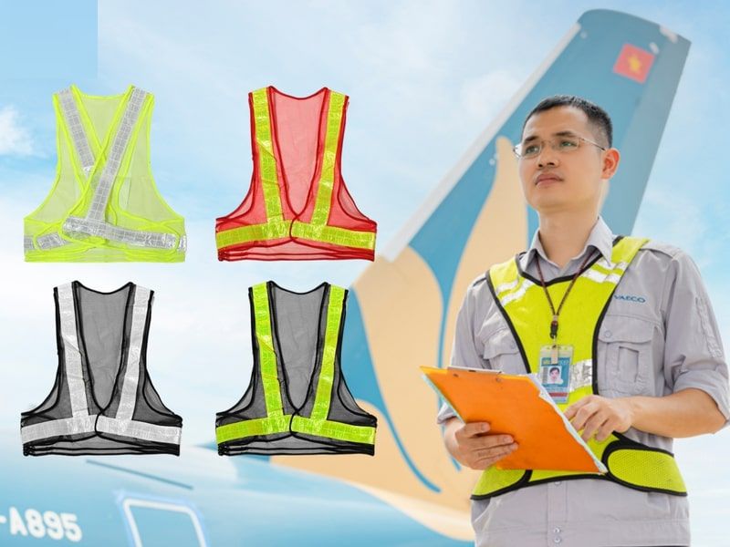 Đồng phục an ninh sân bay phản quang