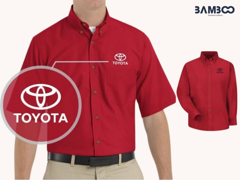 Áo sơ mi Toyota mang phong cách thanh lịch, phù hợp môi trường showroom và văn phòng