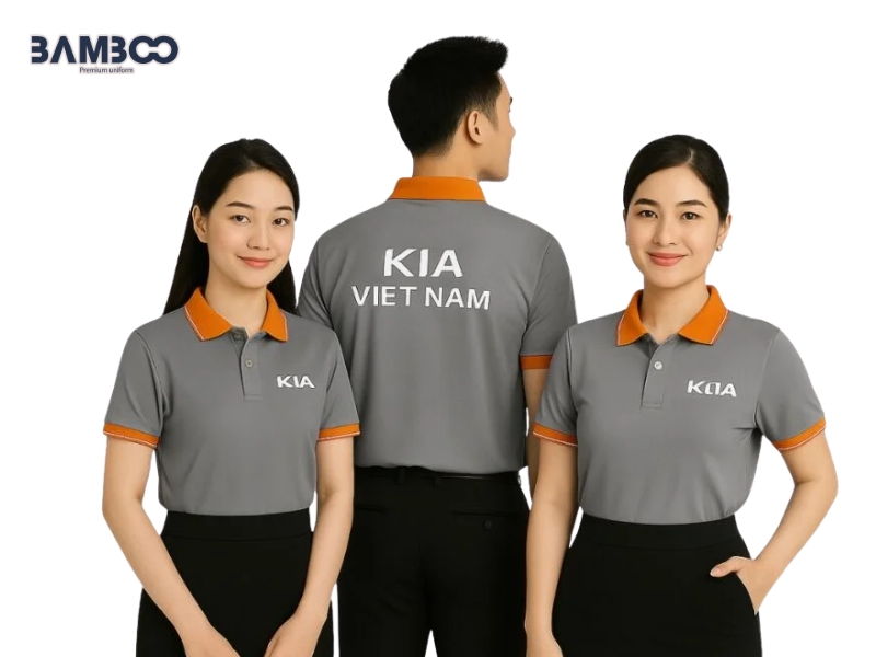 Áo polo phối màu tạo điểm nhấn, tăng nhận diện và giữ nét chuyên nghiệp cho hãng xe