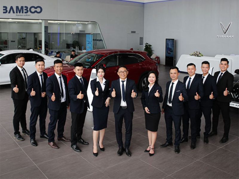 Đồng phục vest VinFast thanh lịch, đồng bộ, phù hợp showroom, văn phòng và dịch vụ