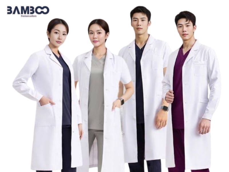 Đồng phục bác sĩ ưu tiên phom gọn, dễ thao tác, màu sắc hài hòa 