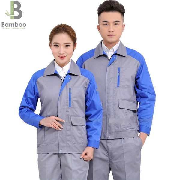 đồng phục bảo hộ lao động - xám viền xanh