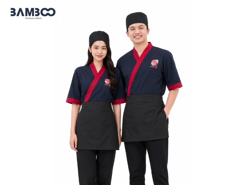 Đồng phục nhà hàng nướng lẩu ưu tiên chống bám mùi, dễ vệ sinh và thoải mái