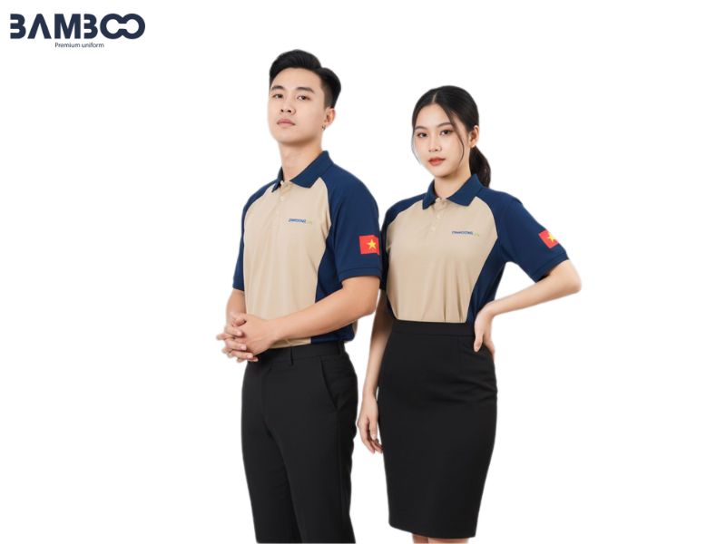 Áo polo phối cùng quần kaki thanh lịch
