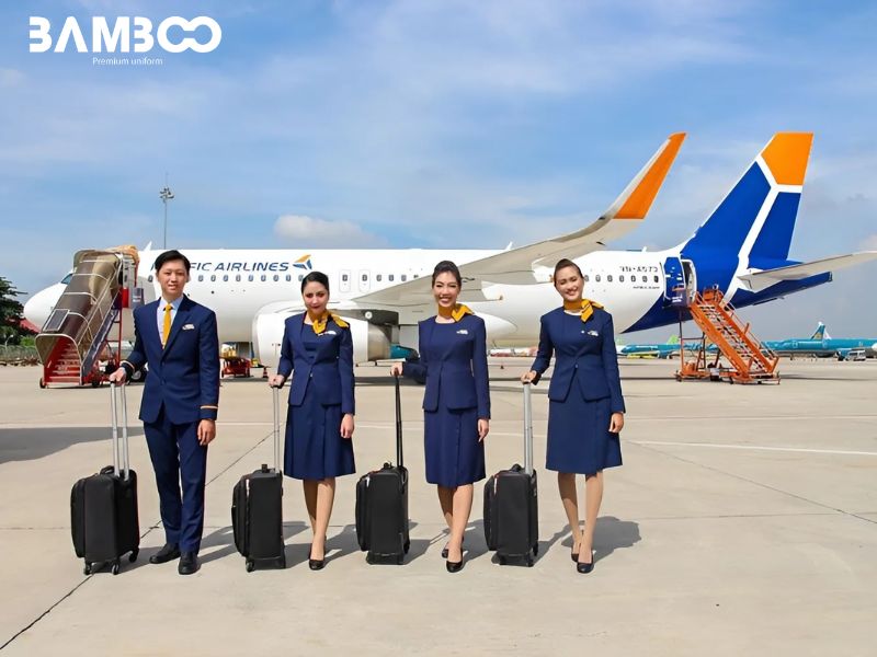 Đồng phục xanh dương ngành hàng không