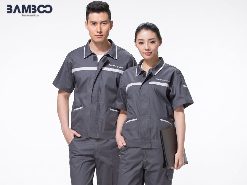 Đồng phục kỹ thuật BMW gọn gàng, bền đẹp, phù hợp môi trường xưởng dịch vụ