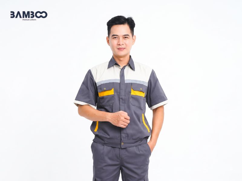 Đồng phục kỹ thuật viên hãng xe hơi bền chắc, tiện thao tác, nhiều túi chức năng