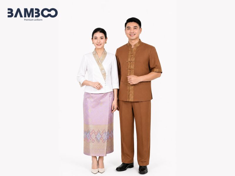 Đồng phục nhà hàng Thái phong cách truyền thống, giàu bản sắc văn hóa