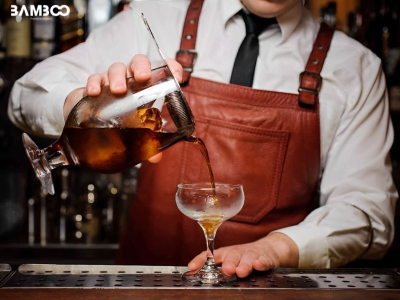 Đồng phục pha chế chất liệu da