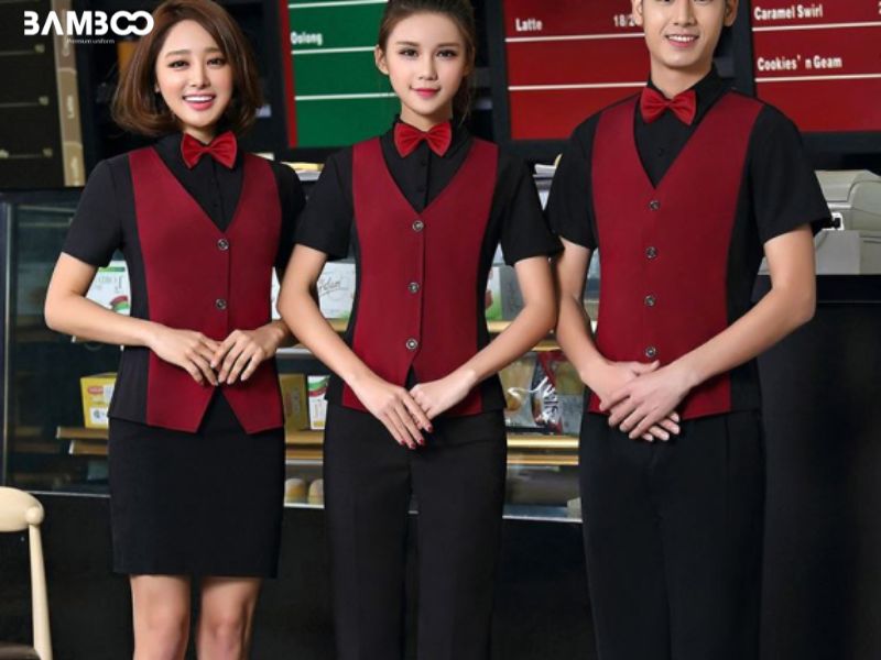 Đồng phục nhân viên pha chế áo vest, ghi lê 