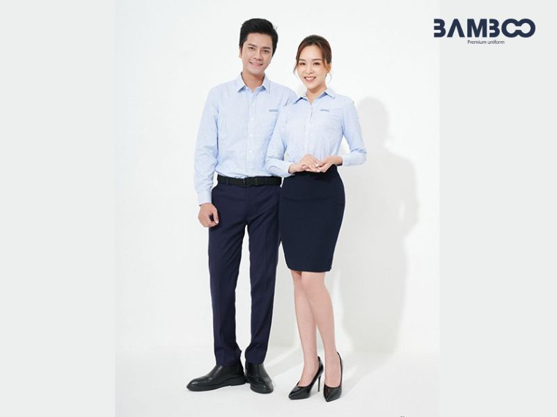 Đồng phục nhân viên thanh toán quốc tế gam màu hài hòa, phom dáng tinh tế