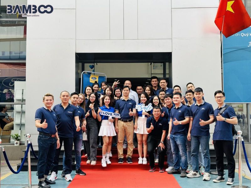 Đồng phục PG Ford phù hợp sự kiện, triển lãm, khai trương, ưu tiên kiểu dáng gọn gàng