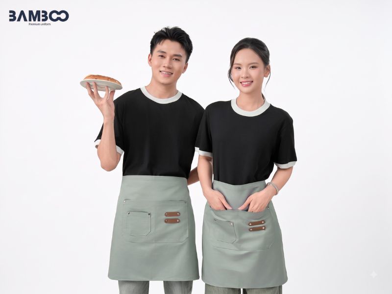Đồng phục quán lẩu buffet năng động, thoáng mát, linh hoạt, hỗ trợ nhân viên phục vụ nhanh chóng