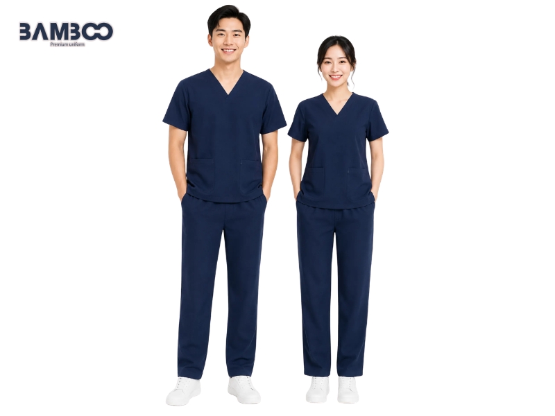 Scrubs là đồng phục y tế gồm áo và quần, thiết kế linh hoạt, gọn gàng, thuận tiện khi làm việc