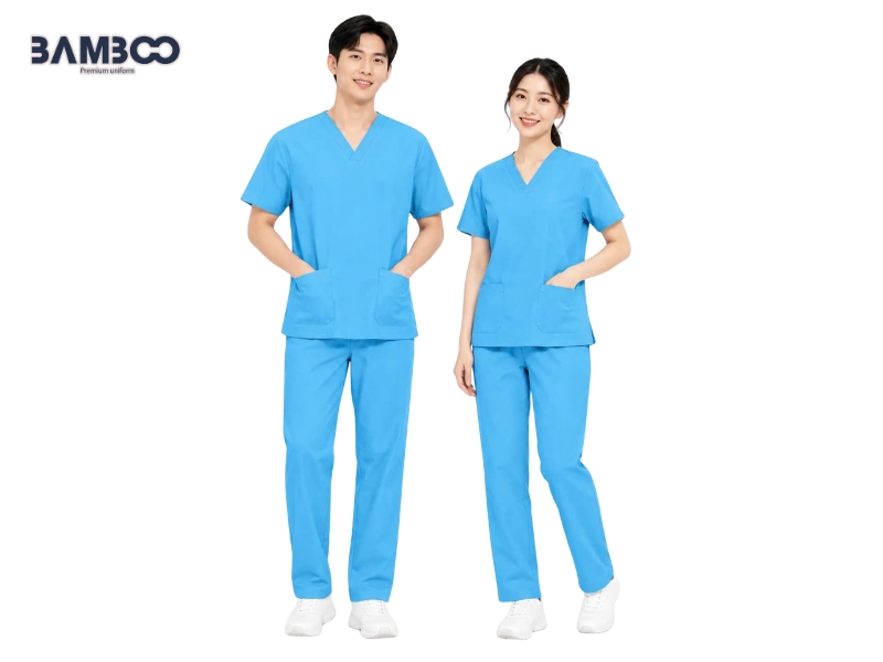 Scrubs nha khoa gọn gàng, dễ vận động, đồng bộ đội ngũ và tăng nhận diện thương hiệu phòng khám