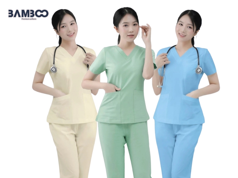 Scrubs spa và thẩm mỹ thanh lịch, dễ vận động, linh hoạt màu sắc theo nhận diện thương hiệu