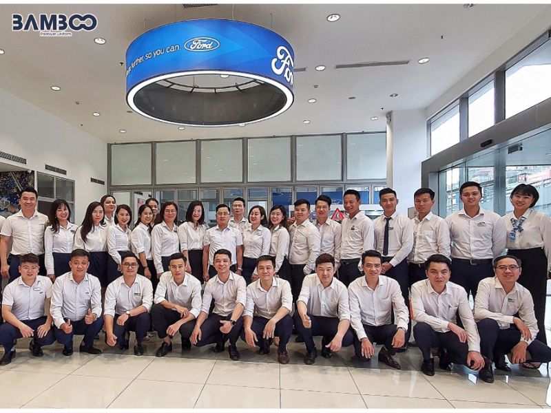 Đồng phục sơ mi công ty Ford phù hợp sale, tư vấn xe