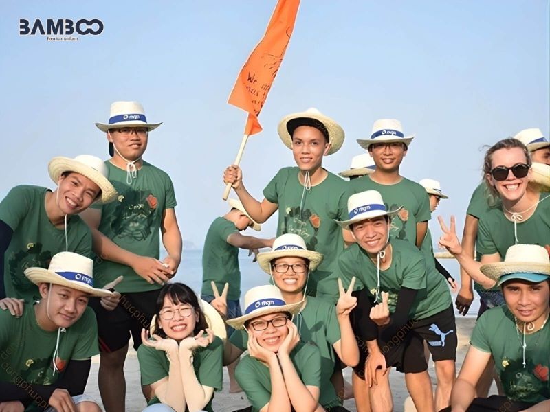 Đồng phục teambuilding xanh rêu