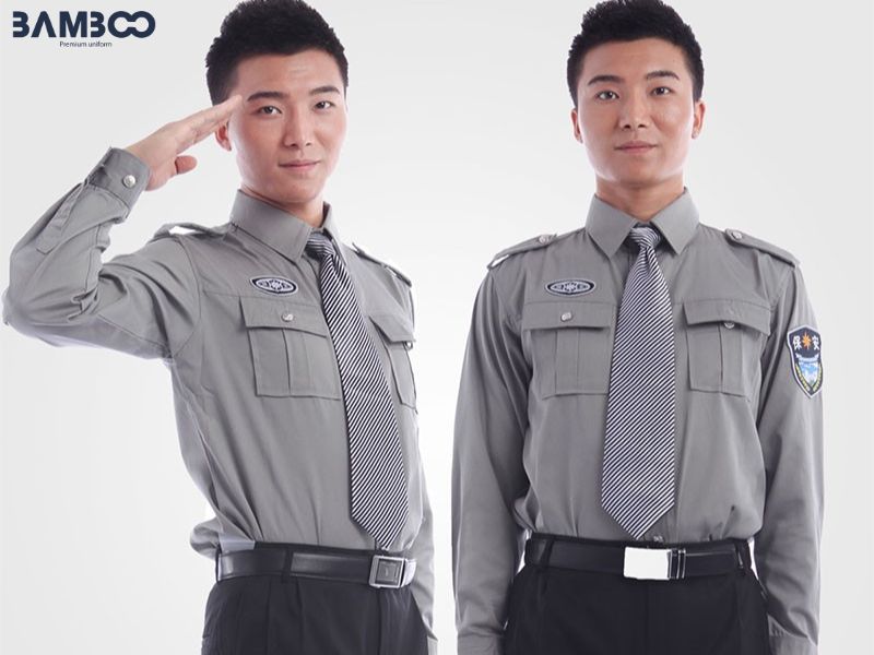 Đồng phục vệ sĩ xám tay dài