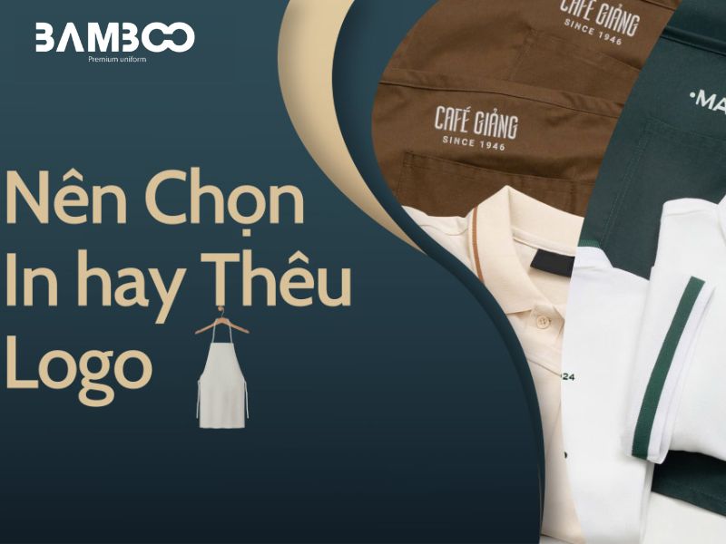 In hay thêu áo đồng phục tùy vào loại vải, màu sắc chi tiết thiết kế và ngân sách