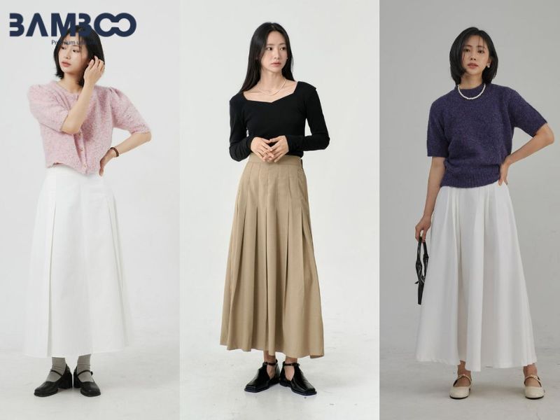 Cách chọn mẫu chân váy dài phù hợp với dáng người