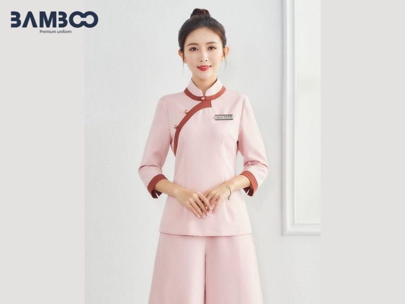 Đồng phục màu hồng tạo gắn kết, truyền năng lượng tích cực, nổi bật thương hiệu, hiện đại và dễ phối đồ