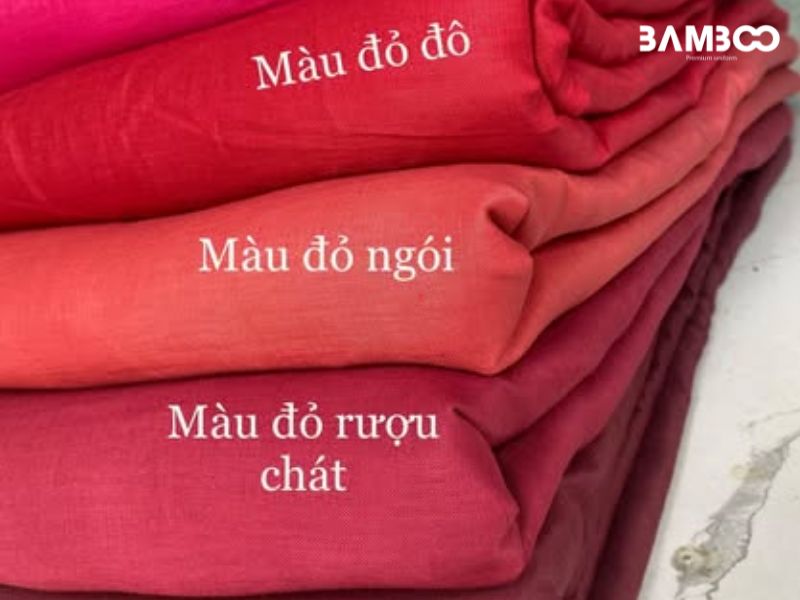 Chọn vải cotton, polyester, satin, microfiber, kate giúp áo đỏ bền đẹp