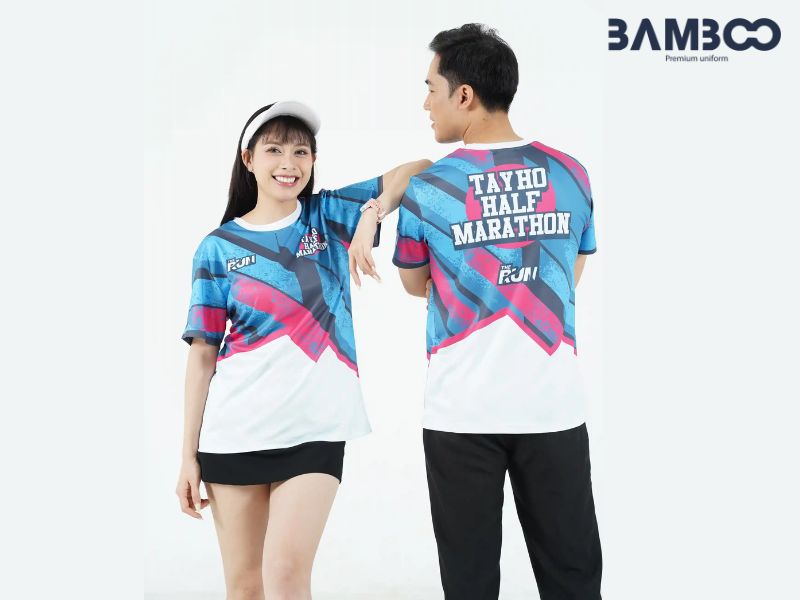 May áo chạy bộ cần vải thoáng, co giãn tốt, form chuẩn và đường may bền chắc