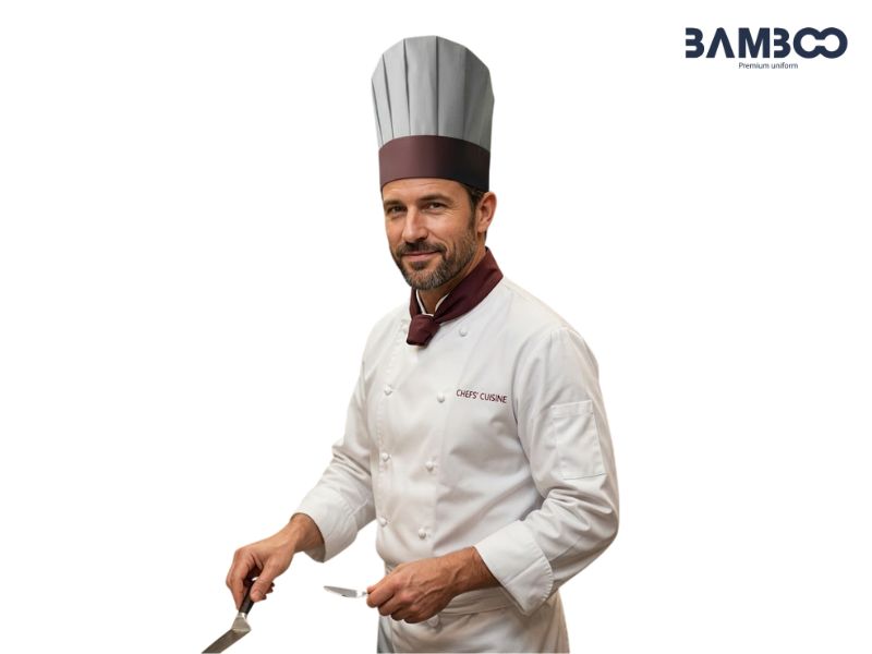 Lưu ý khi may mũ bếp xám vành nâu cần đảm bảo thoáng khí, giữ form đứng và bền màu vải