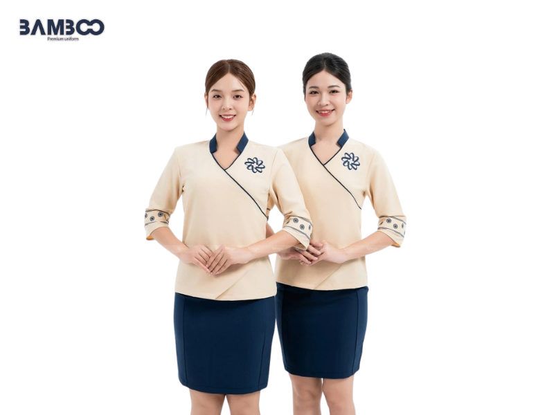 May đồng phục spa TP.HCM cần chú trọng phong cách, chất liệu, size, màu sắc, logo và duyệt mẫu trước sản xuất
