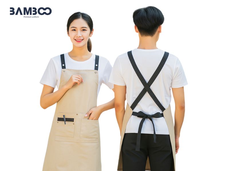 Tạp dề workshop cần chuẩn phom, bền vải, hợp màu và in thêu logo chuẩn