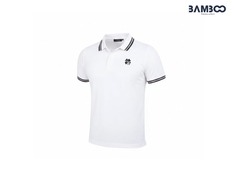 May áo phông trắng viền đen nên chọn vải thoáng, may tỉ mỉ và phối màu hài hòa