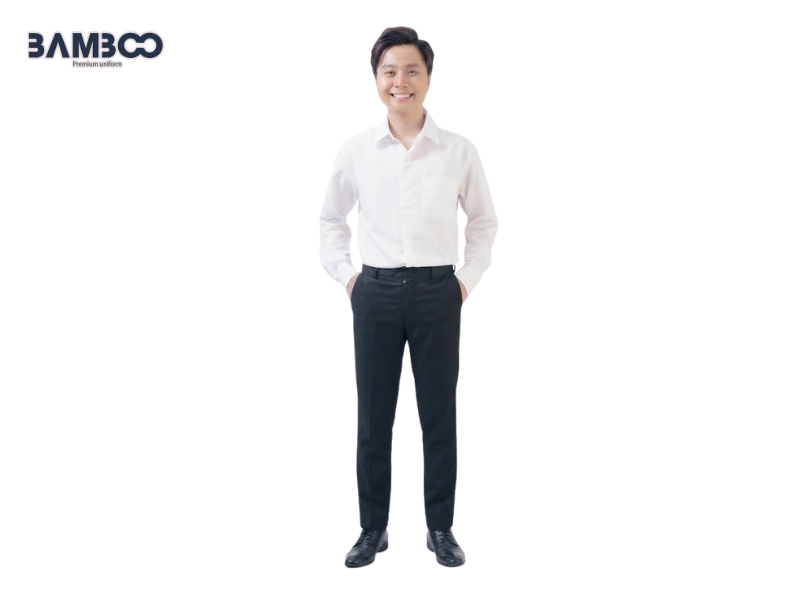 Đặt may áo sơ mi nam công ty màu trắng cần chú trọng chất liệu, form dáng và nhận diện thương hiệu