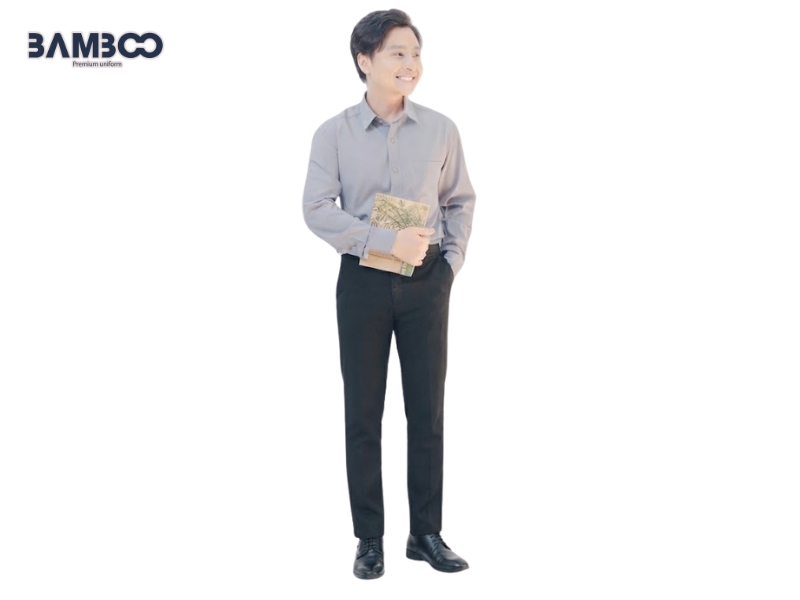 May áo sơ mi nam đồng phục màu xám cần chú trọng màu sắc, chất liệu, form dáng và độ đồng bộ