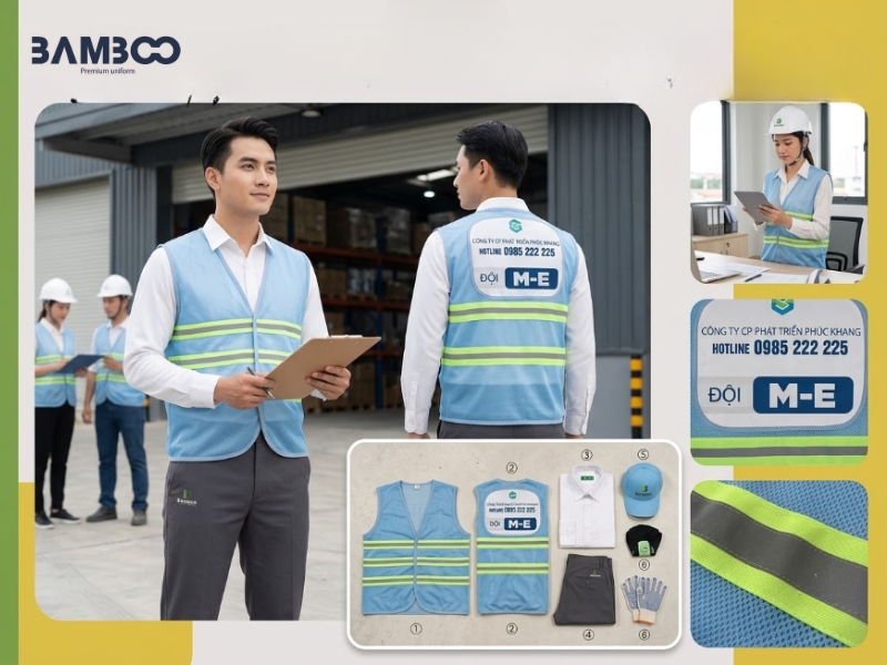 May đồng phục bảo hộ nên ưu tiên chất liệu bền, thoáng, vừa vặn và phù hợp môi trường làm việc.
