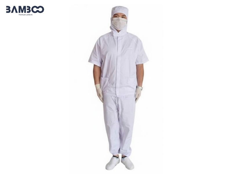 Chọn vải trắng kháng khuẩn, bền giặt, kín đáo, an toàn, thoáng mát cho đồng phục công nhân thực phẩm