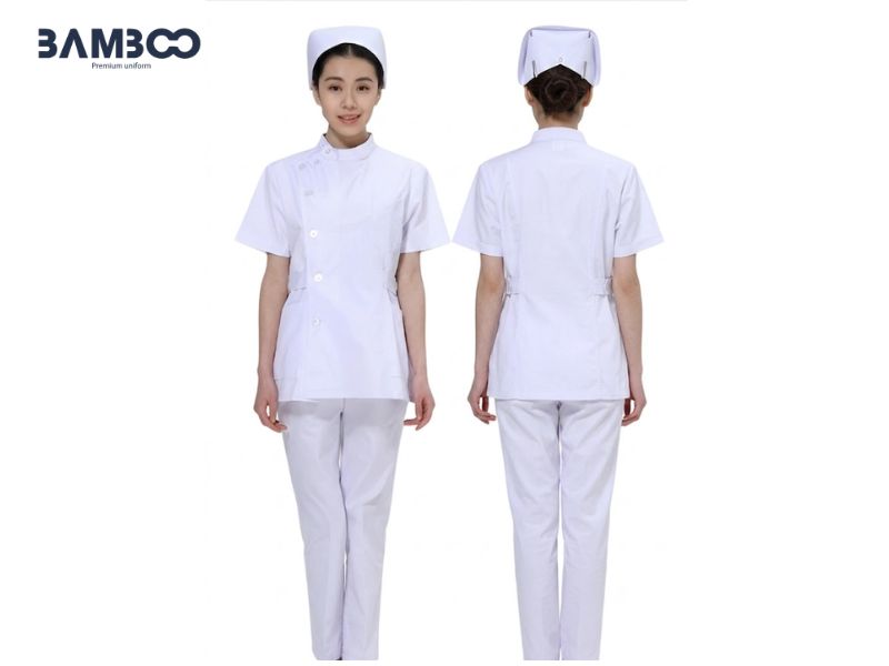 May đồng phục điều dưỡng trắng cần chú trọng chất liệu, độ kín đáo, độ bền và sự thoải mái khi làm việc