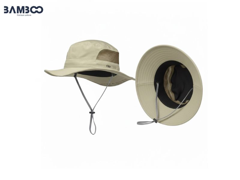 Lưu ý khi may nón đồng phục trắng kem vành rộng